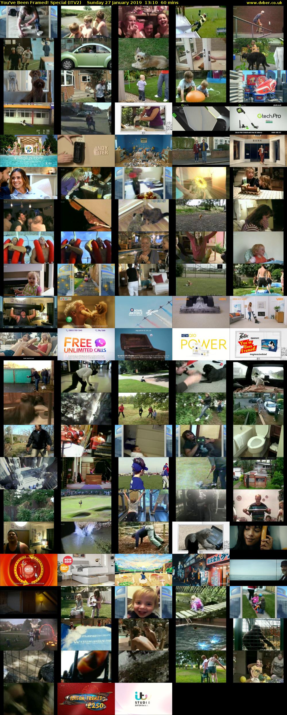 You've Been Framed! Special (ITV2) Sunday 27 January 2019 13:10 - 14:10