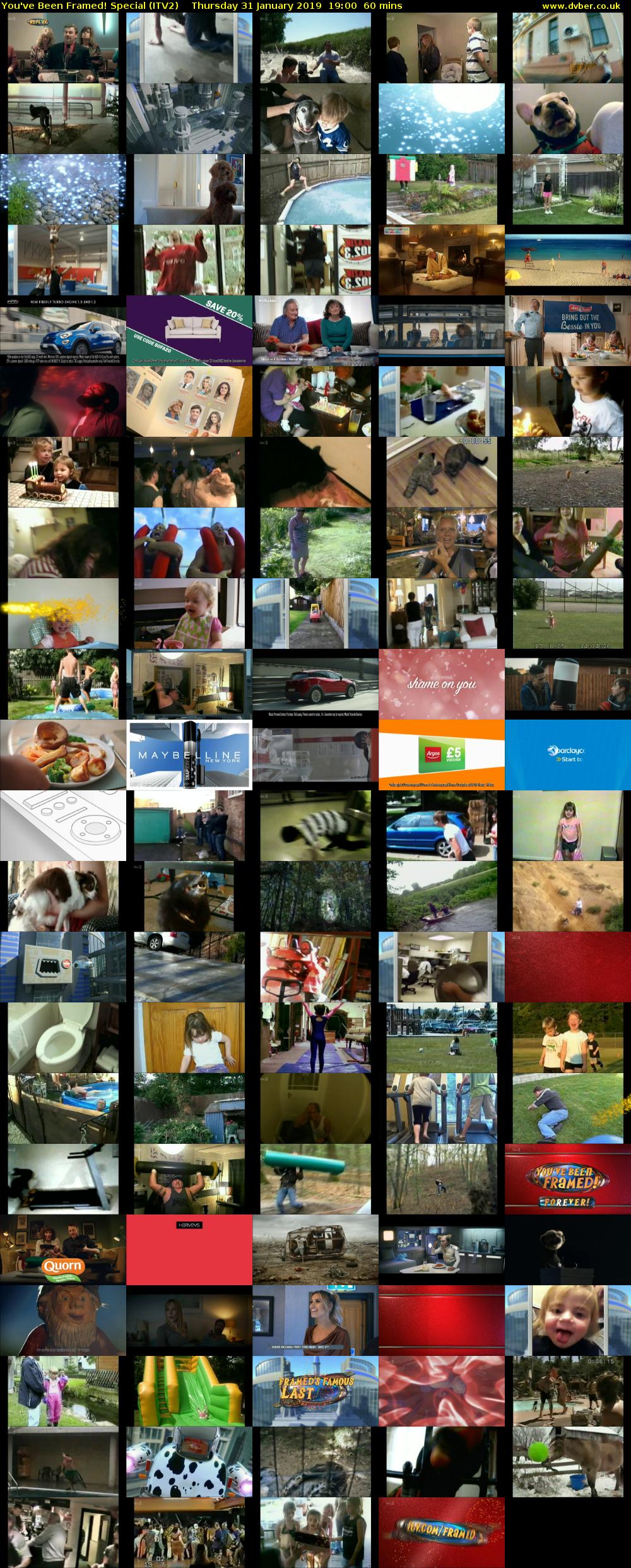 You've Been Framed! Special (ITV2) Thursday 31 January 2019 19:00 - 20:00