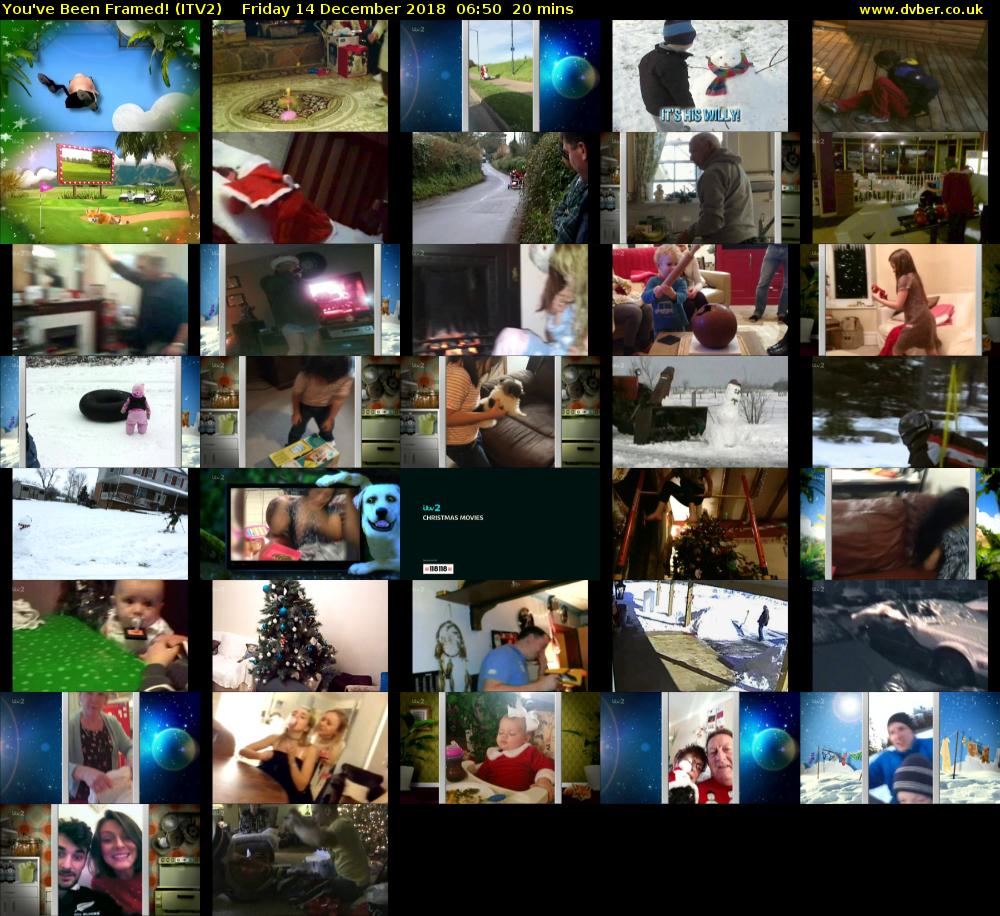 You've Been Framed! (ITV2) Friday 14 December 2018 06:50 - 07:10