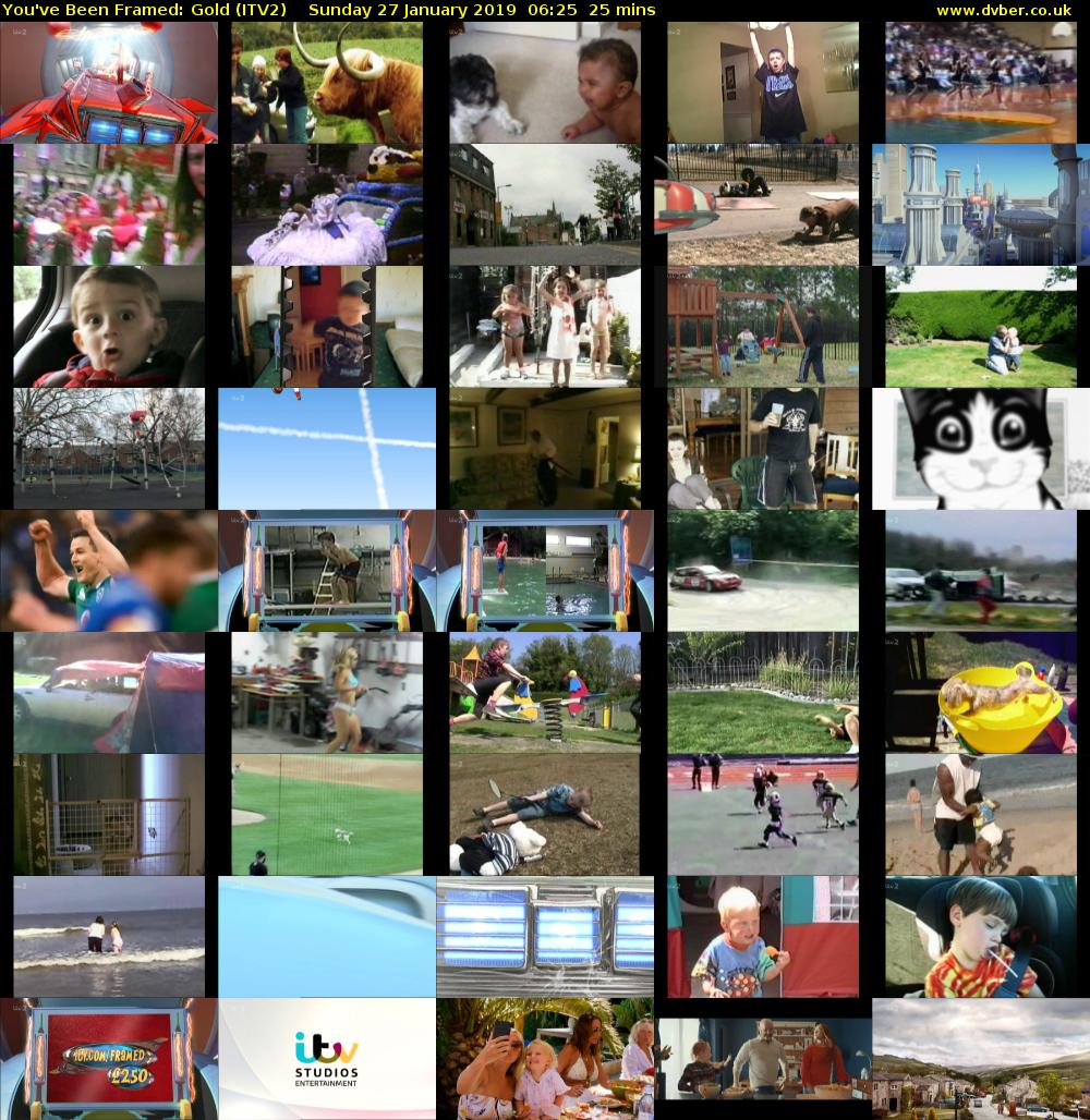 You've Been Framed: Gold (ITV2) Sunday 27 January 2019 06:25 - 06:50