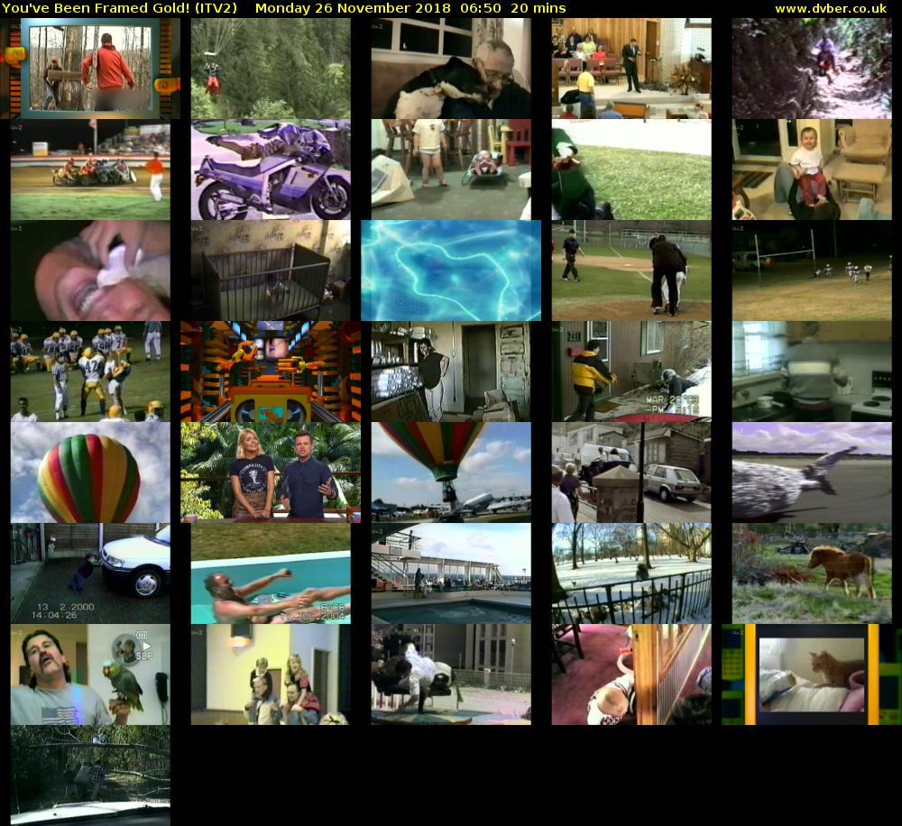 You've Been Framed Gold! (ITV2) Monday 26 November 2018 06:50 - 07:10