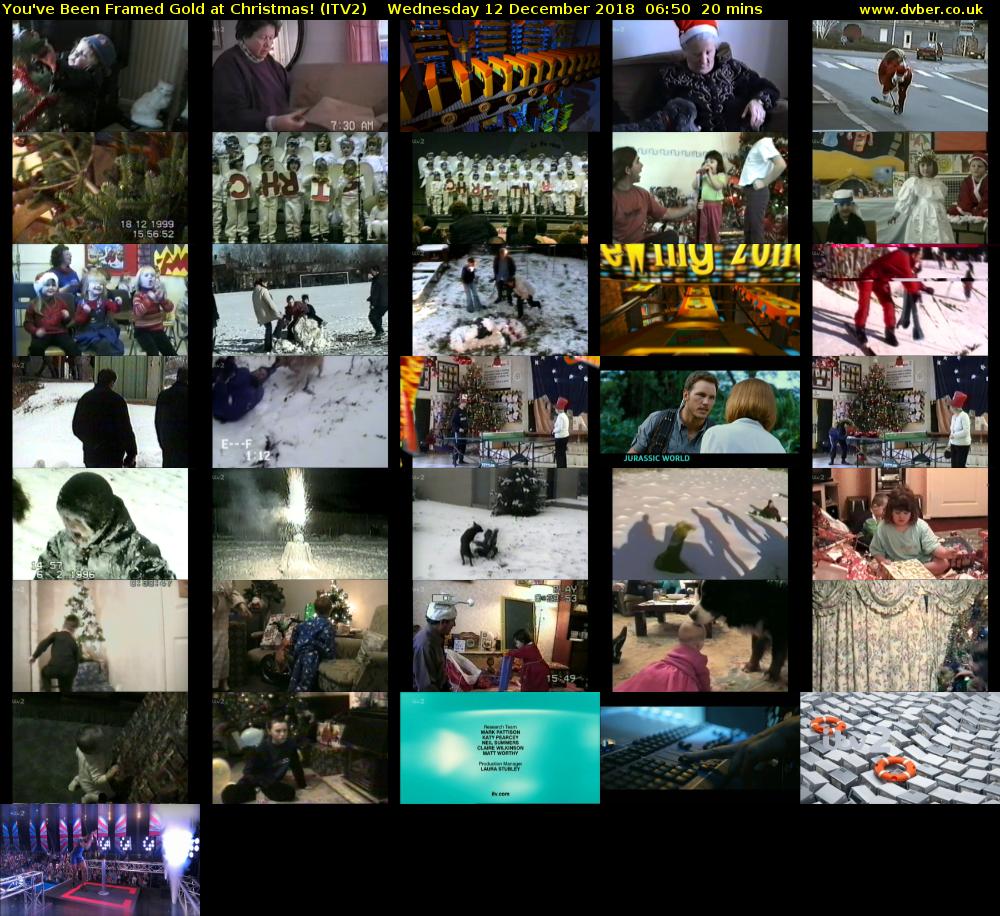 You've Been Framed Gold at Christmas! (ITV2) Wednesday 12 December 2018 06:50 - 07:10