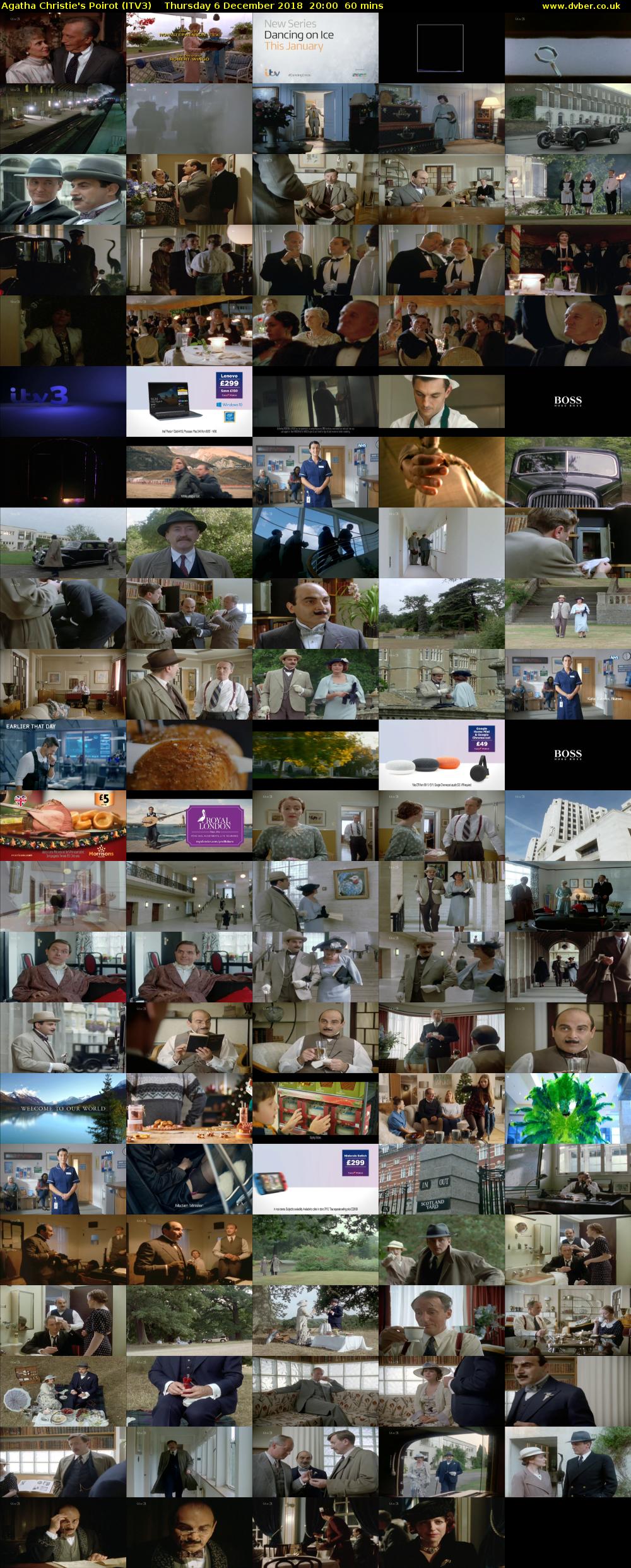 Agatha Christie's Poirot (ITV3) Thursday 6 December 2018 20:00 - 21:00