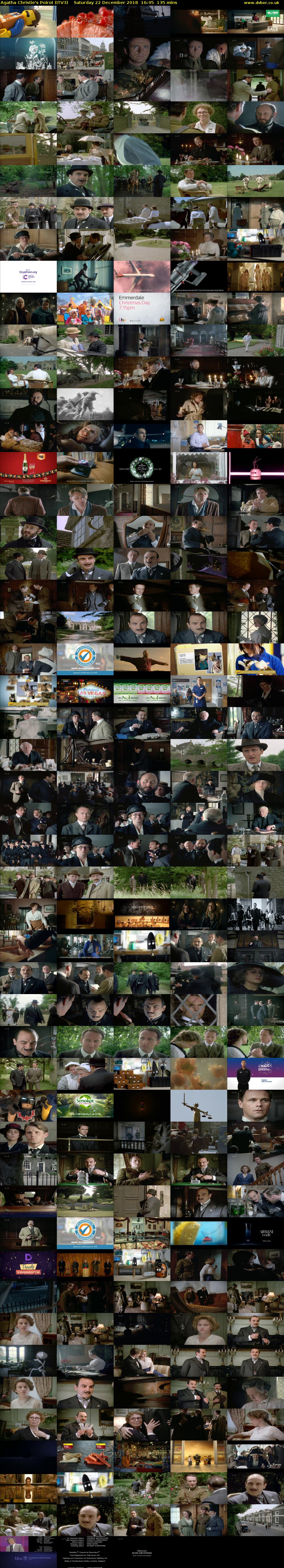Agatha Christie's Poirot (ITV3) Saturday 22 December 2018 16:45 - 19:00