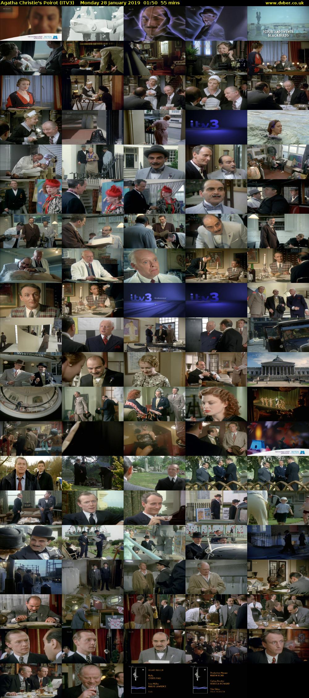 Agatha Christie's Poirot (ITV3) Monday 28 January 2019 01:50 - 02:45