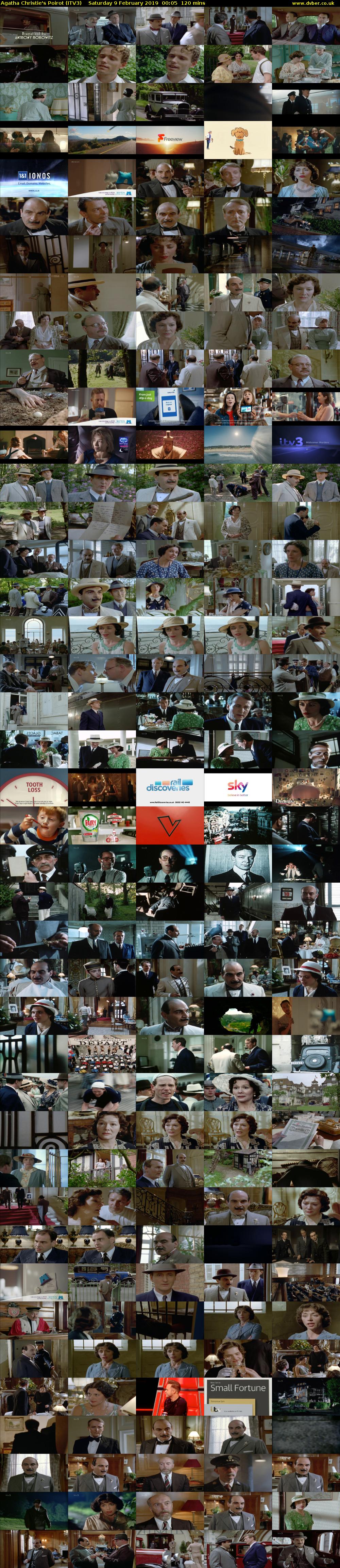 Agatha Christie's Poirot (ITV3) Saturday 9 February 2019 00:05 - 02:05
