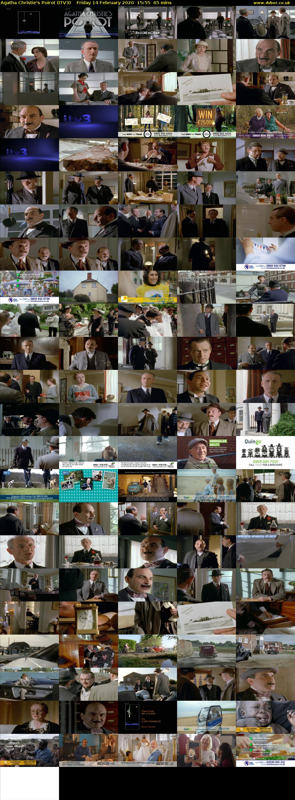Agatha Christie's Poirot (ITV3) Friday 14 February 2020 15:55 - 17:00