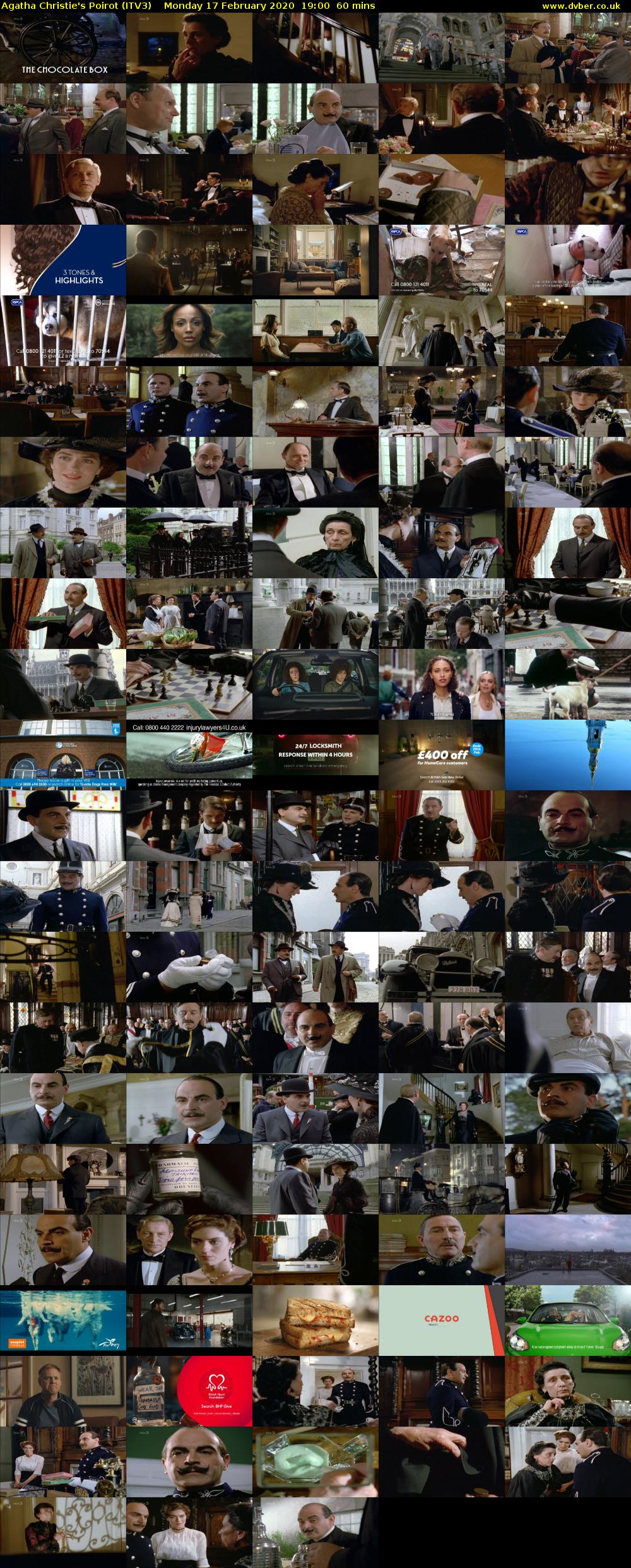 Agatha Christie's Poirot (ITV3) Monday 17 February 2020 19:00 - 20:00
