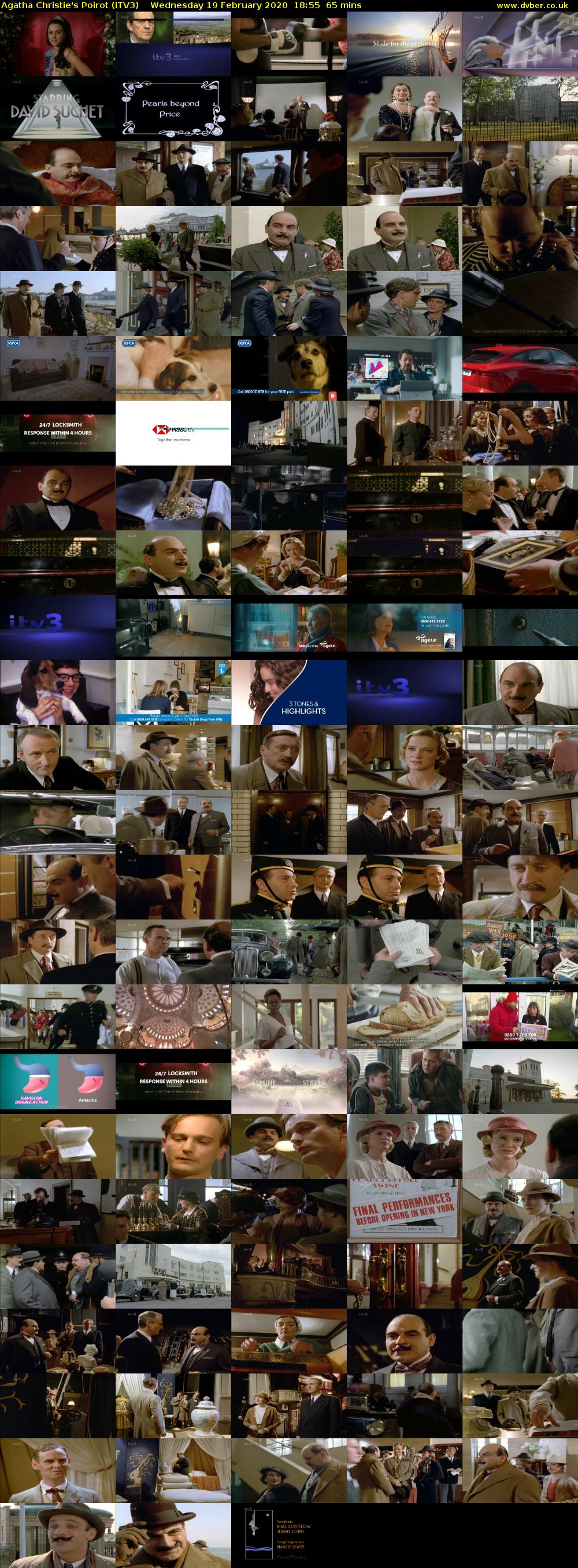 Agatha Christie's Poirot (ITV3) Wednesday 19 February 2020 18:55 - 20:00