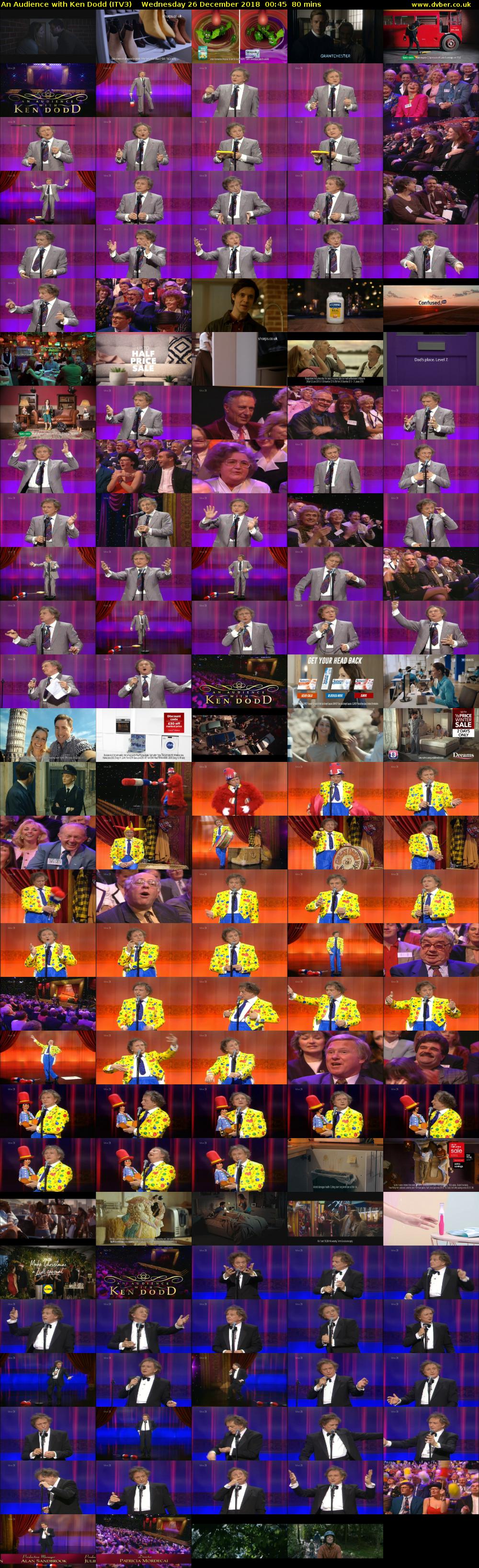 An Audience with Ken Dodd (ITV3) Wednesday 26 December 2018 00:45 - 02:05