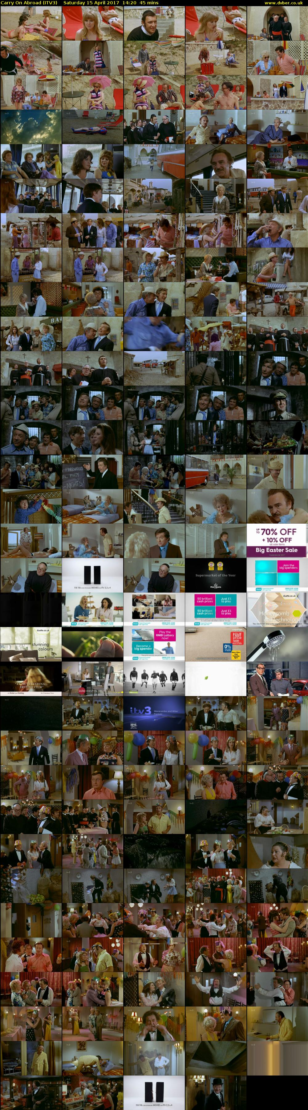 Carry On Abroad (ITV3) Saturday 15 April 2017 14:20 - 15:05