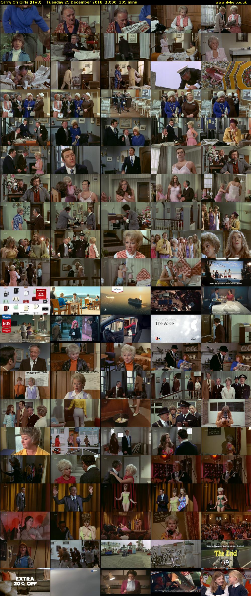 Carry On Girls (ITV3) Tuesday 25 December 2018 23:00 - 00:45