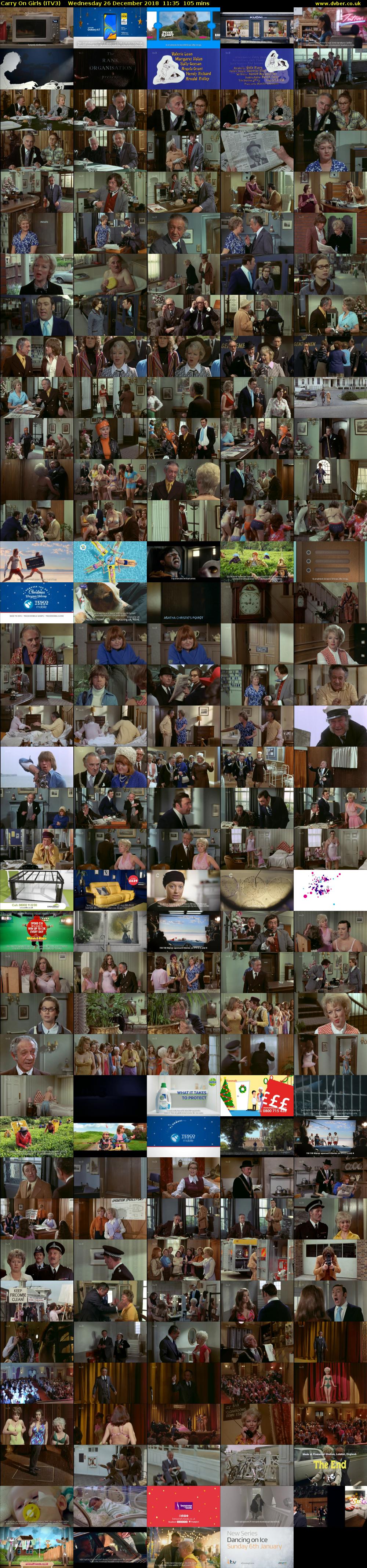 Carry On Girls (ITV3) Wednesday 26 December 2018 11:35 - 13:20