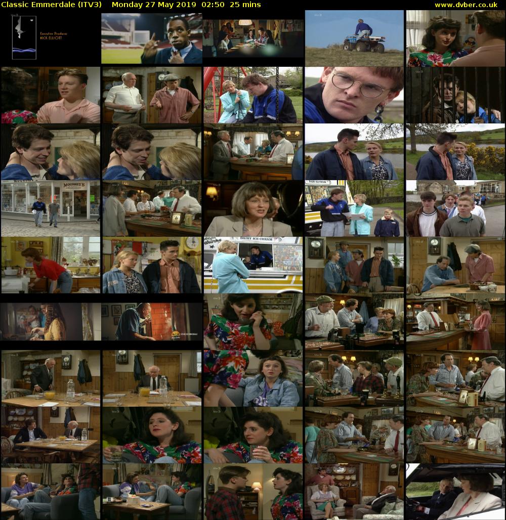 Classic Emmerdale (ITV3) Monday 27 May 2019 02:50 - 03:15