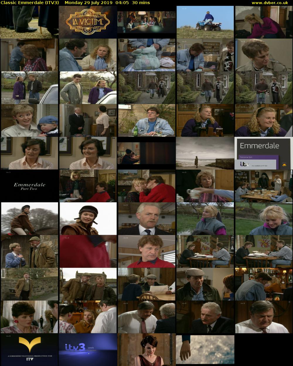 Classic Emmerdale (ITV3) Monday 29 July 2019 04:05 - 04:35