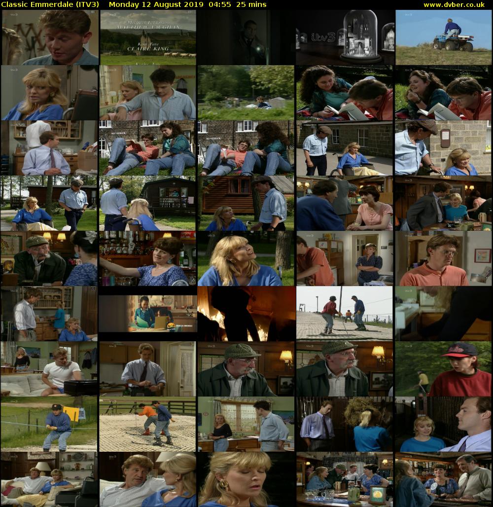 Classic Emmerdale (ITV3) Monday 12 August 2019 04:55 - 05:20