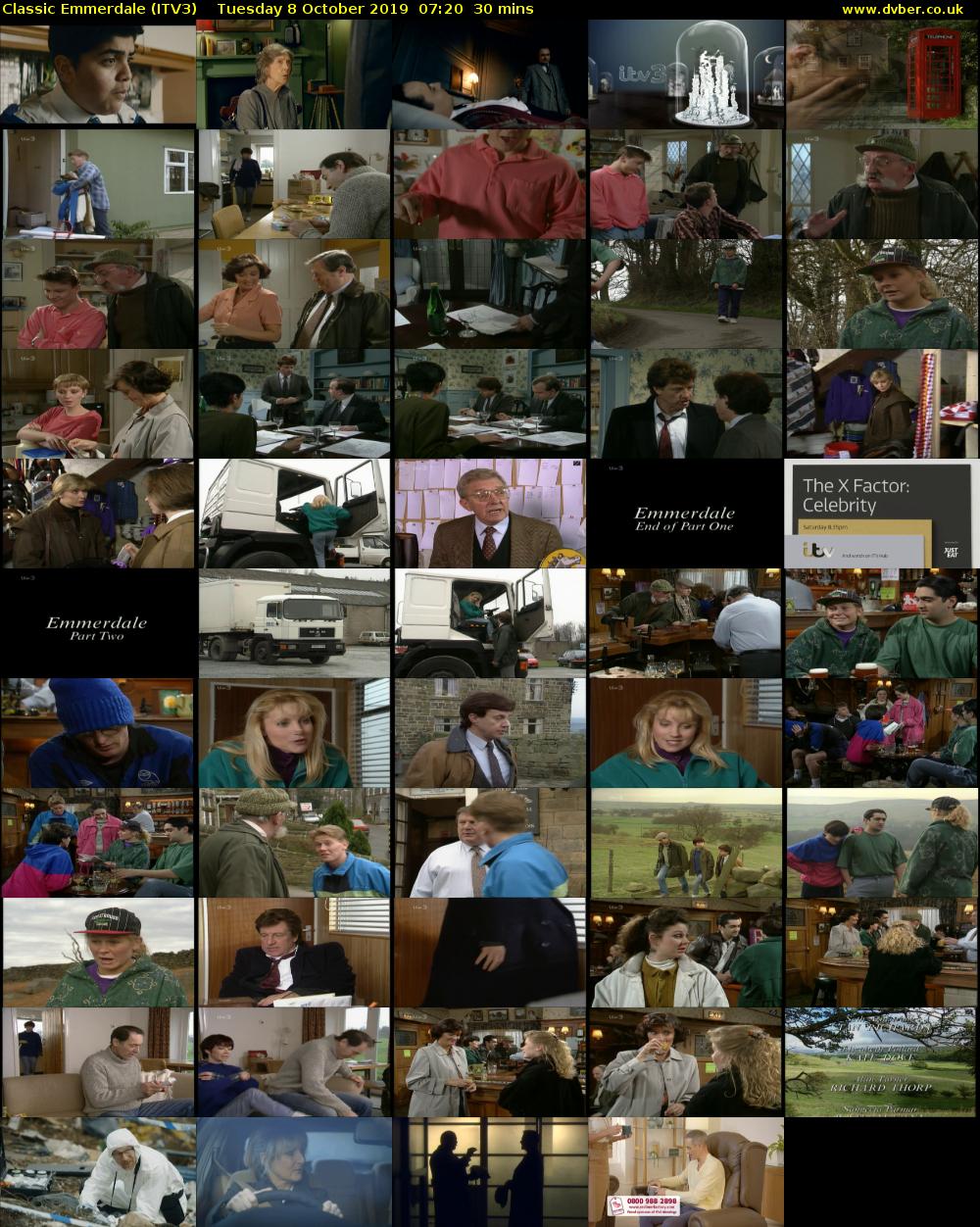 Classic Emmerdale (ITV3) Tuesday 8 October 2019 07:20 - 07:50