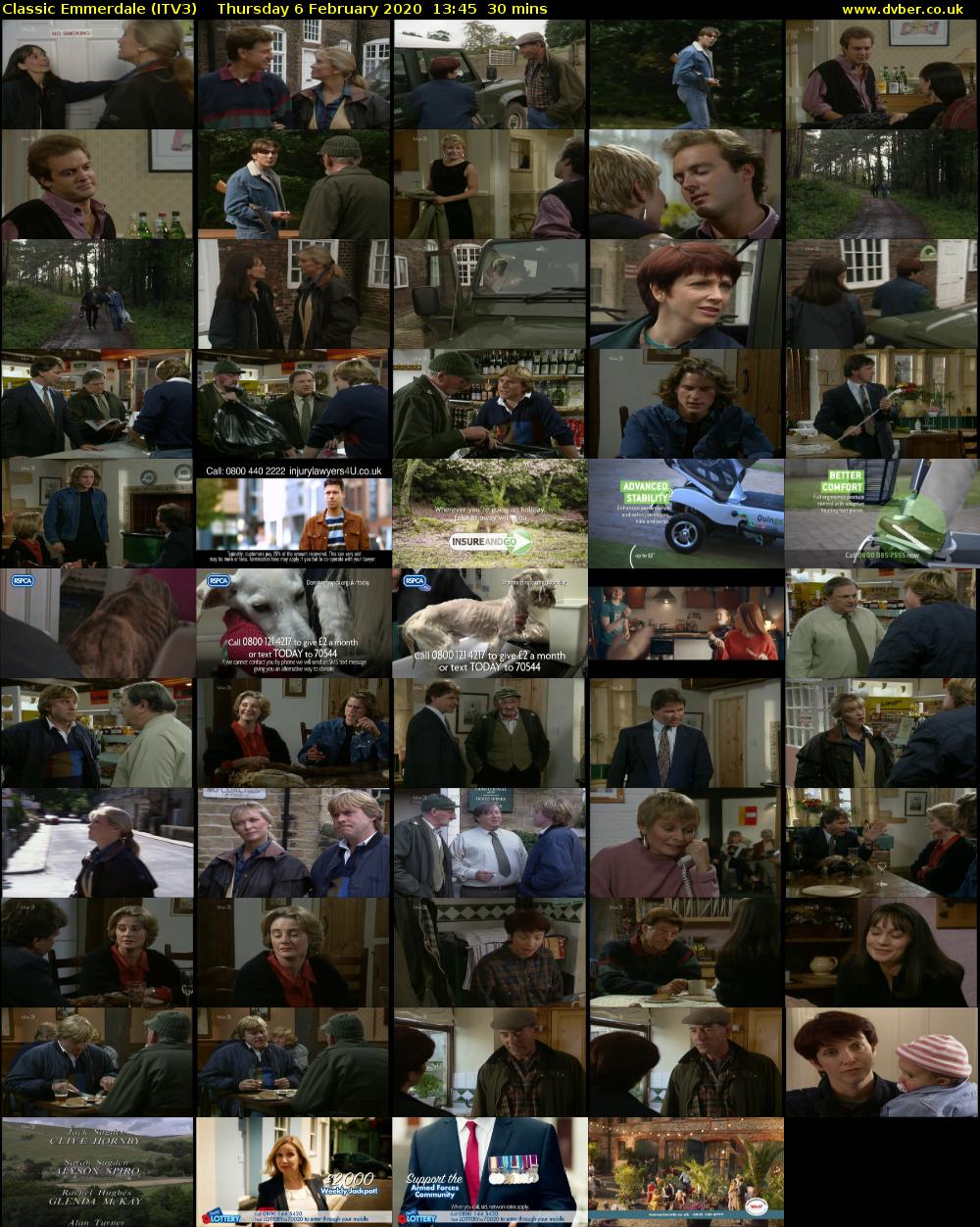 Classic Emmerdale (ITV3) Thursday 6 February 2020 13:45 - 14:15