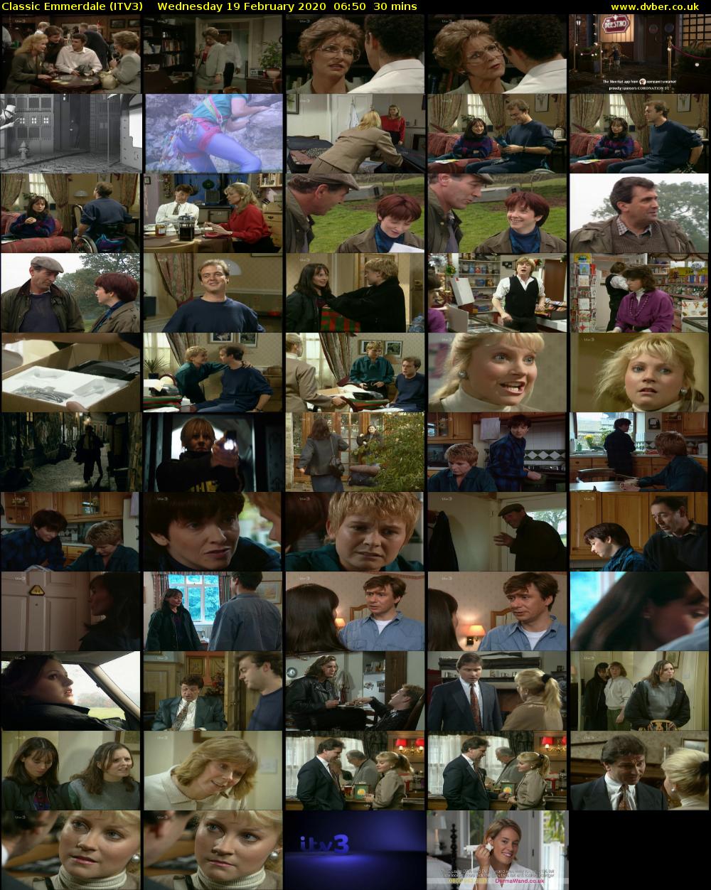 Classic Emmerdale (ITV3) Wednesday 19 February 2020 06:50 - 07:20