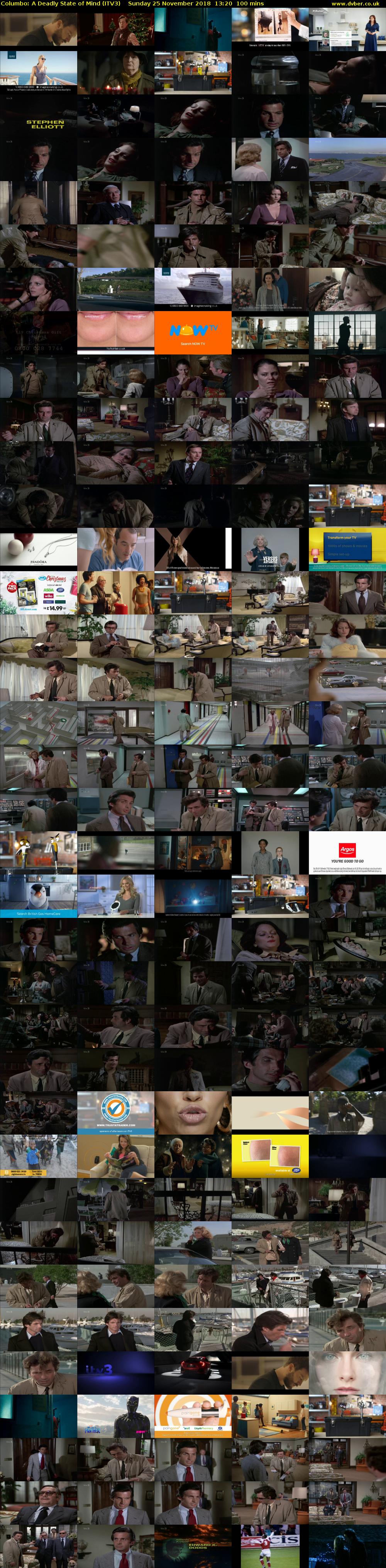Columbo: A Deadly State of Mind (ITV3) Sunday 25 November 2018 13:20 - 15:00