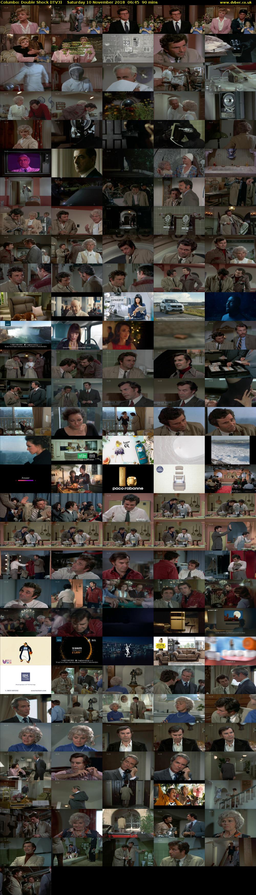 Columbo: Double Shock (ITV3) Saturday 10 November 2018 06:45 - 08:15