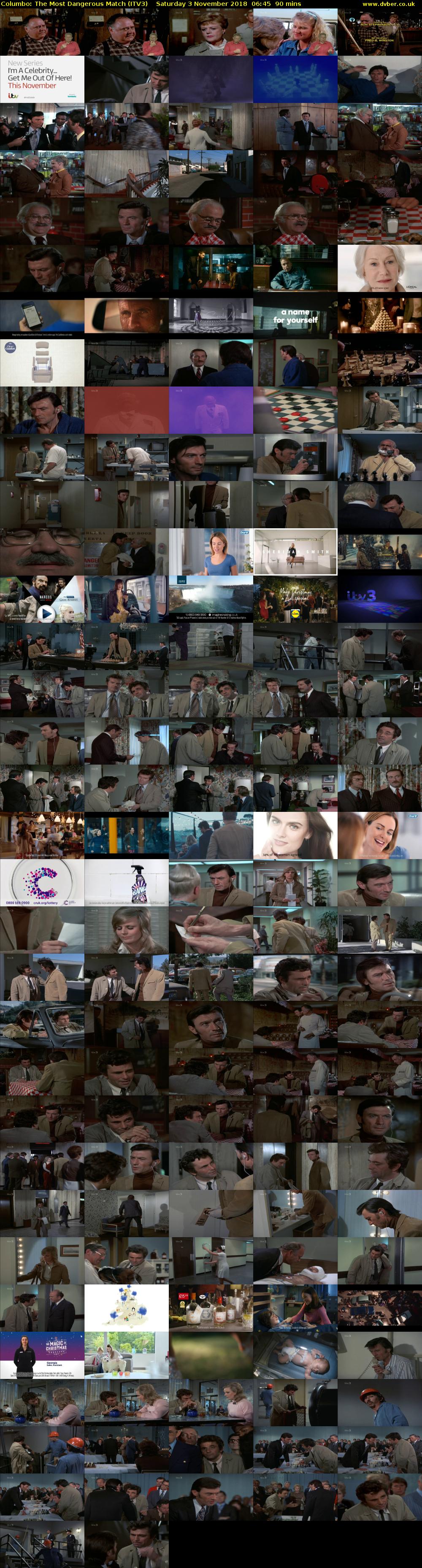 Columbo: The Most Dangerous Match (ITV3) Saturday 3 November 2018 06:45 - 08:15