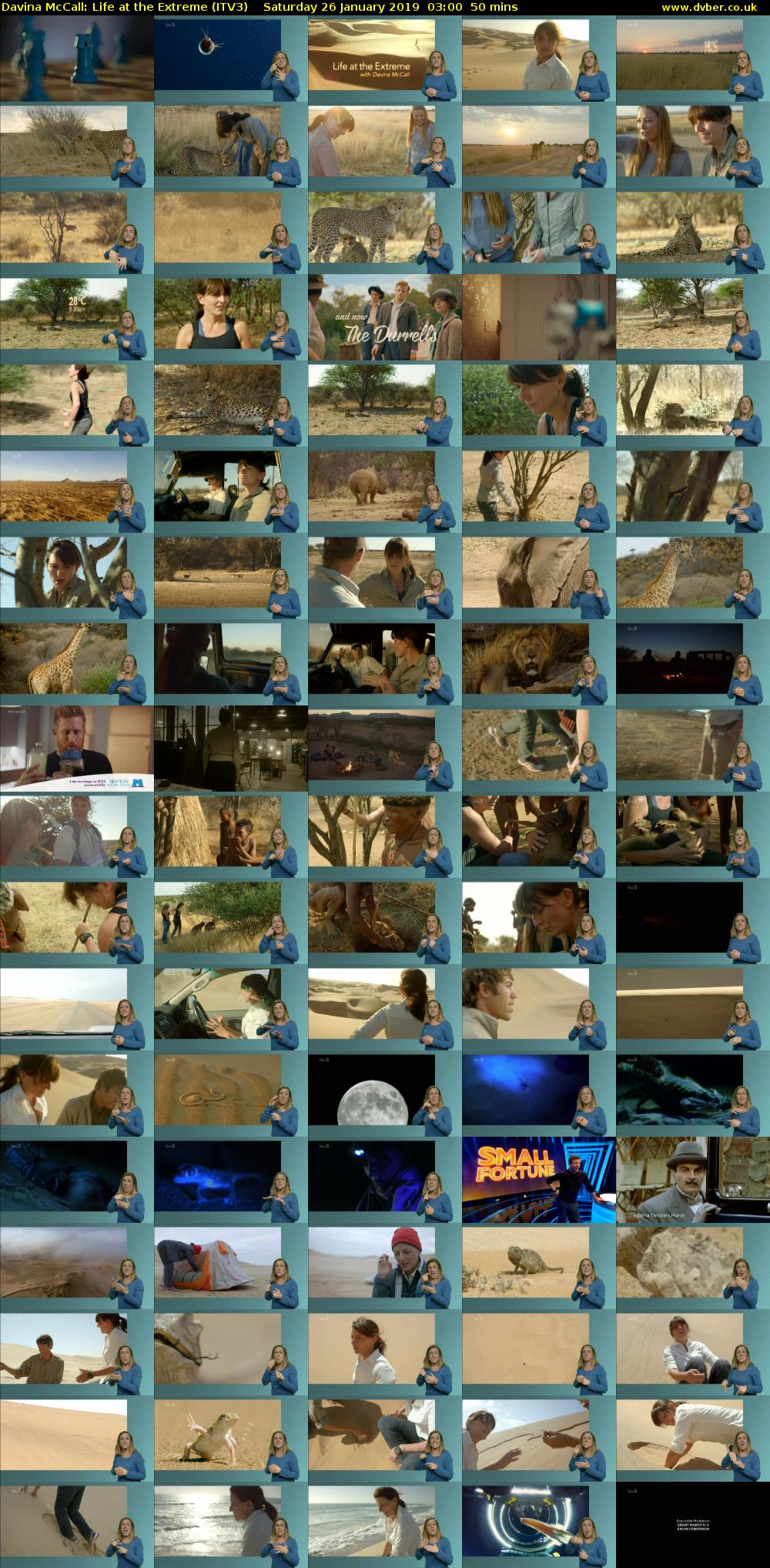 Davina McCall: Life at the Extreme (ITV3) Saturday 26 January 2019 03:00 - 03:50