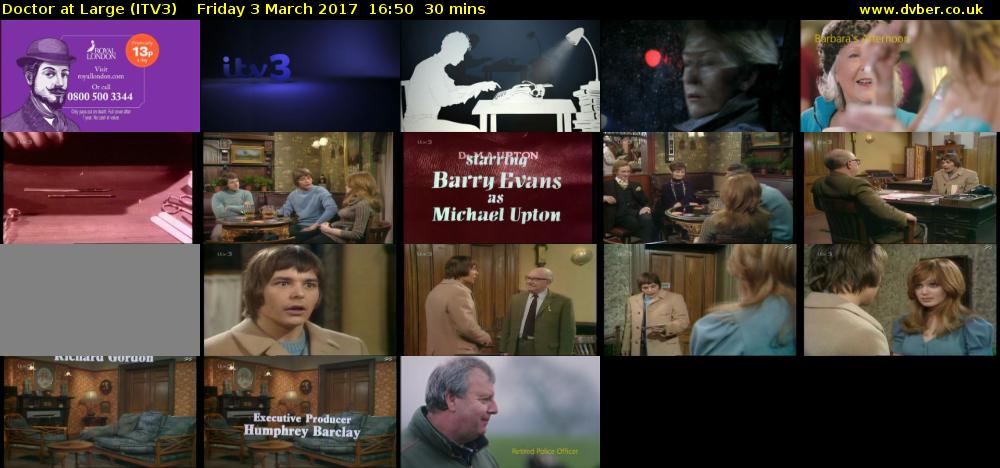 Doctor at Large (ITV3) Friday 3 March 2017 16:50 - 17:20