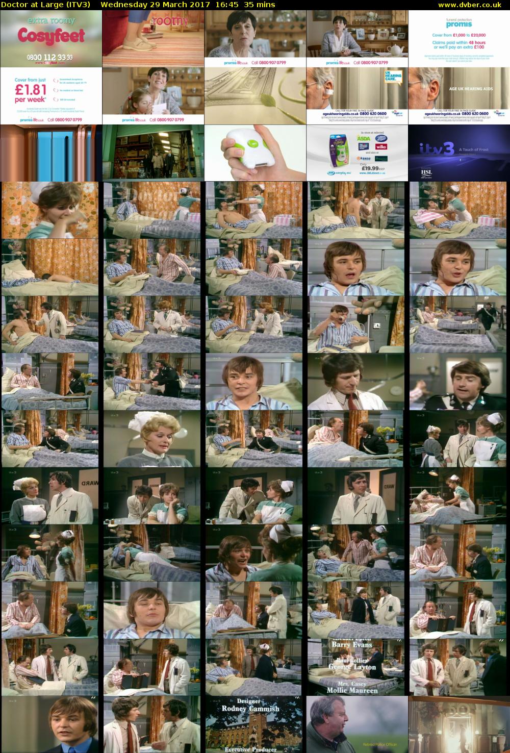 Doctor at Large (ITV3) Wednesday 29 March 2017 16:45 - 17:20