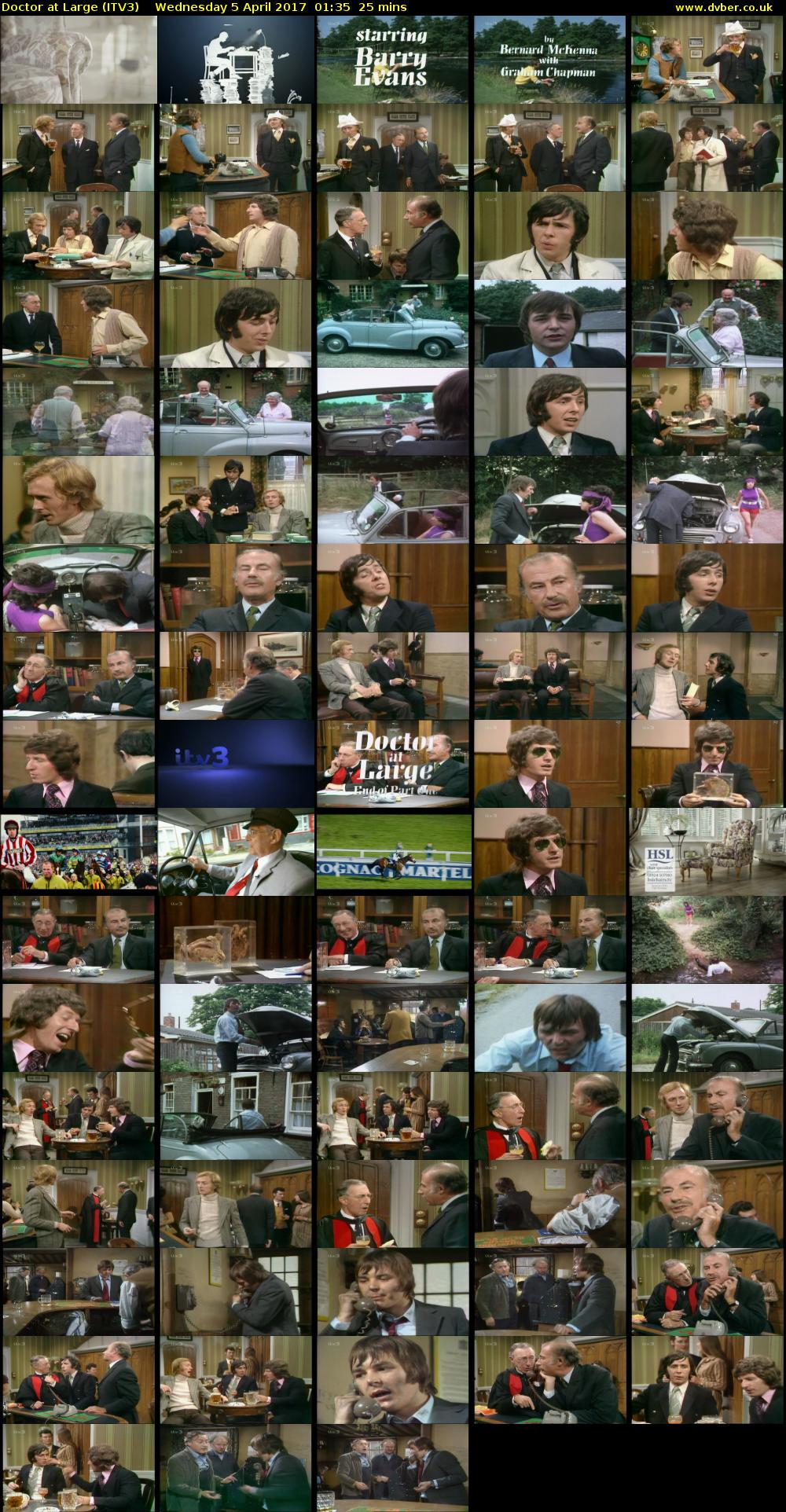 Doctor at Large (ITV3) Wednesday 5 April 2017 01:35 - 02:00