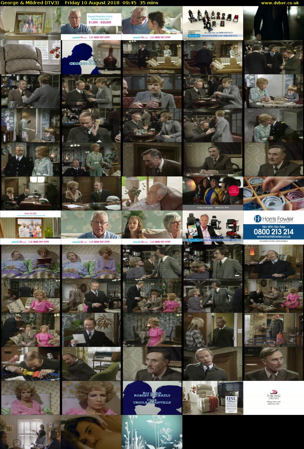 George & Mildred (ITV3) Friday 10 August 2018 09:45 - 10:20