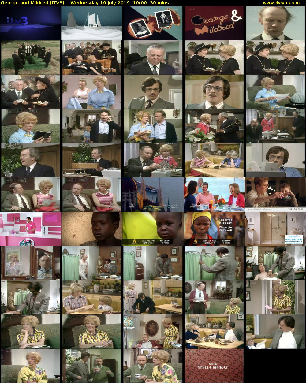 George and Mildred (ITV3) Wednesday 10 July 2019 10:00 - 10:30