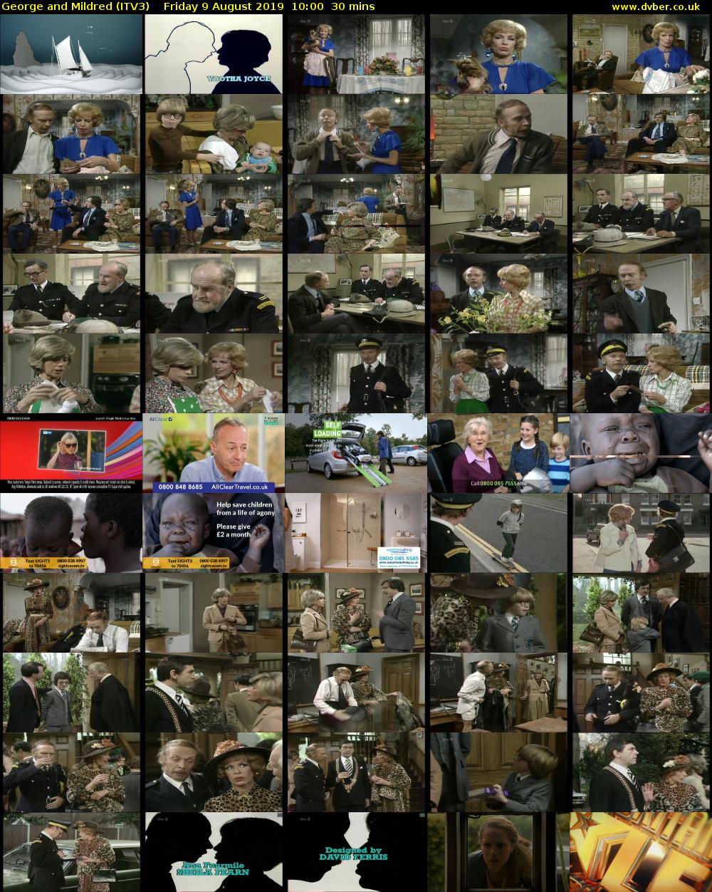 George and Mildred (ITV3) Friday 9 August 2019 10:00 - 10:30