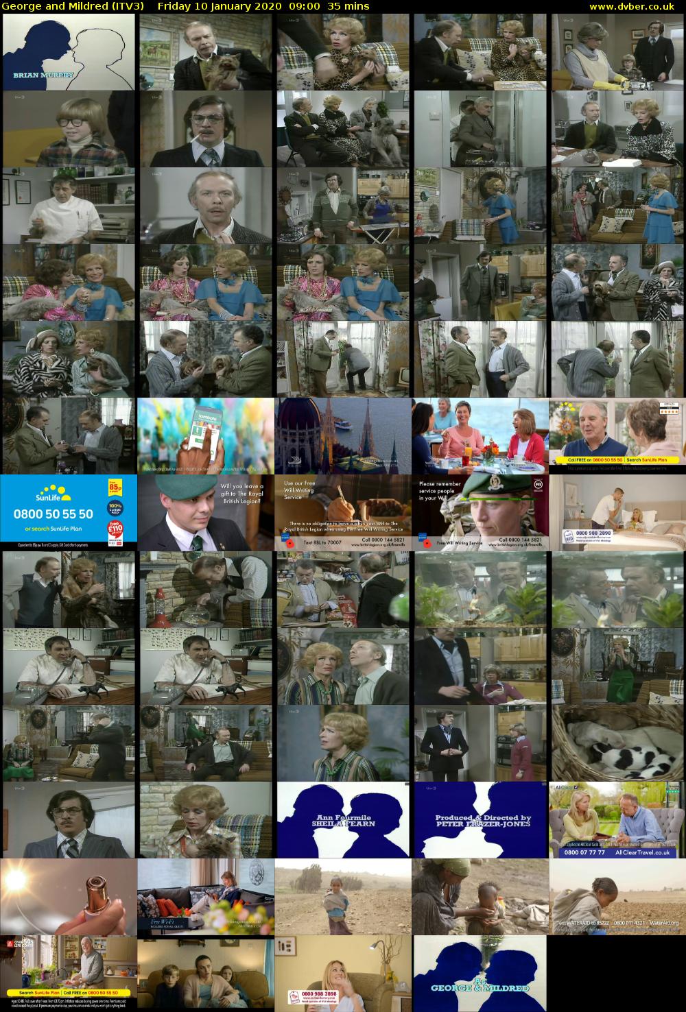 George and Mildred (ITV3) Friday 10 January 2020 09:00 - 09:35