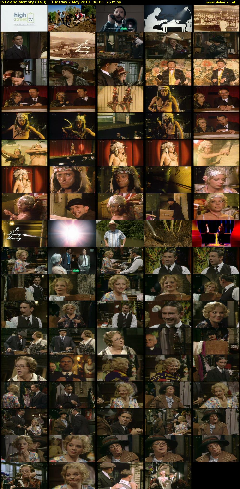 In Loving Memory (ITV3) Tuesday 2 May 2017 06:00 - 06:25