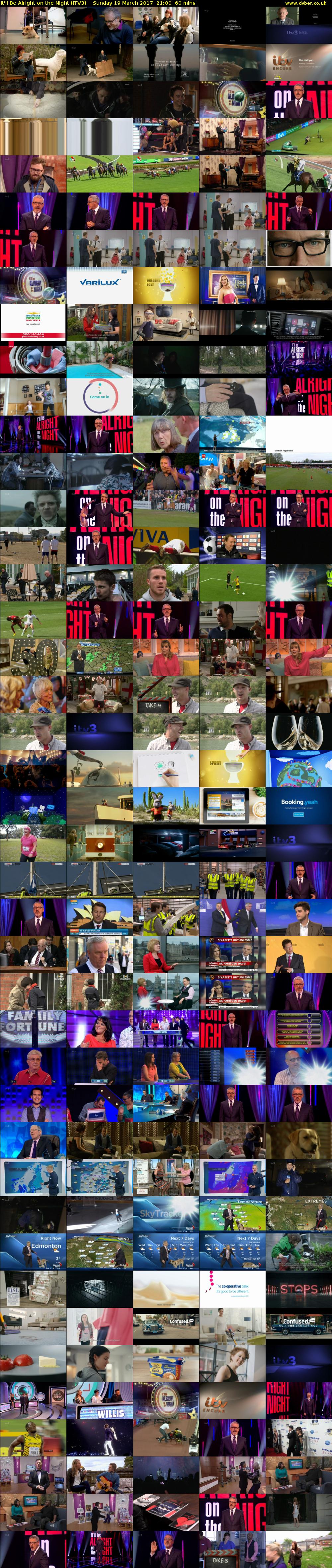 It'll Be Alright on the Night (ITV3) Sunday 19 March 2017 21:00 - 22:00