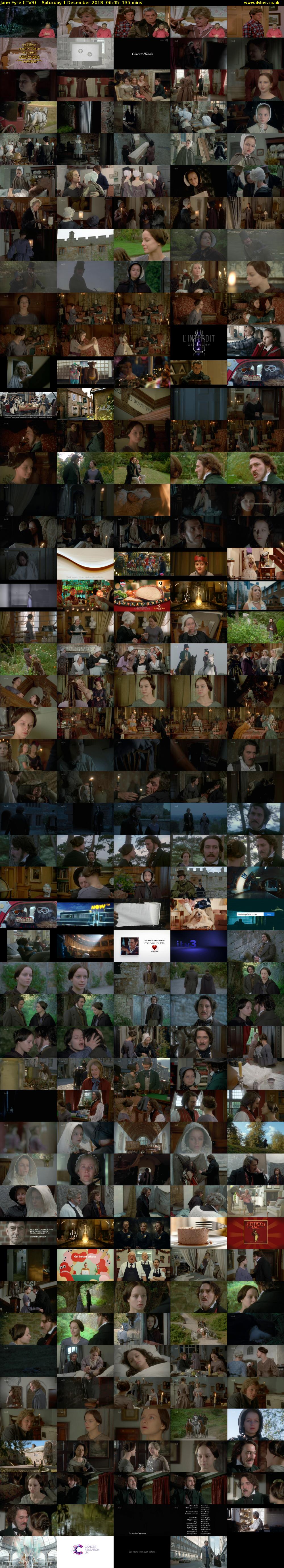 Jane Eyre (ITV3) Saturday 1 December 2018 06:45 - 09:00