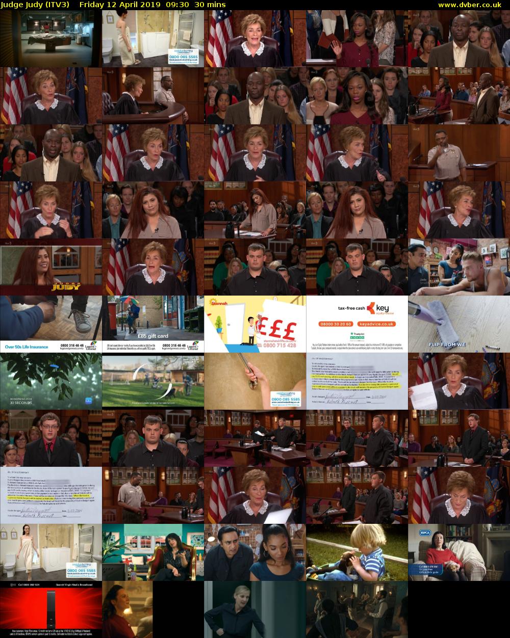 Judge Judy (ITV3) Friday 12 April 2019 09:30 - 10:00
