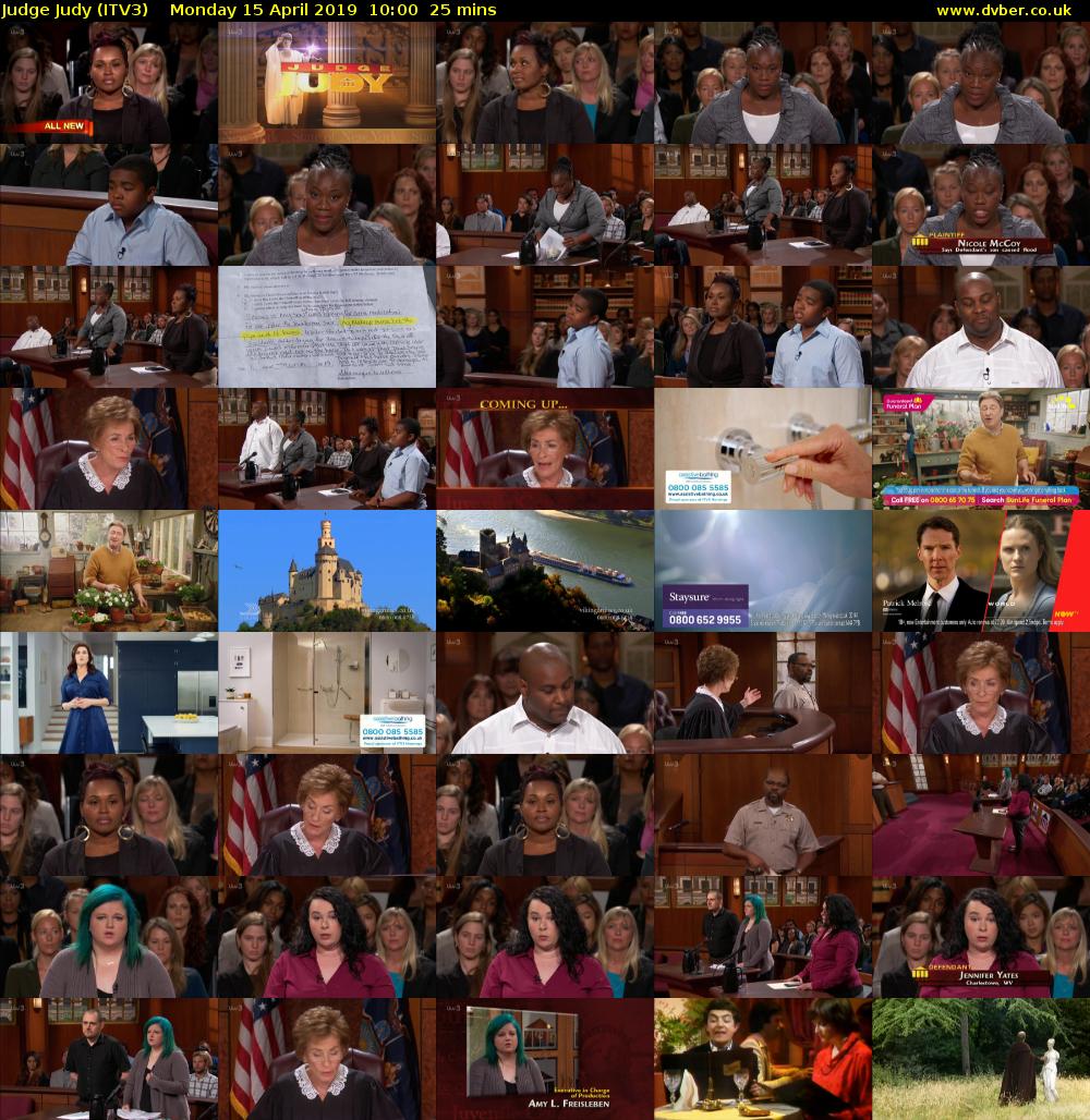 Judge Judy (ITV3) Monday 15 April 2019 10:00 - 10:25