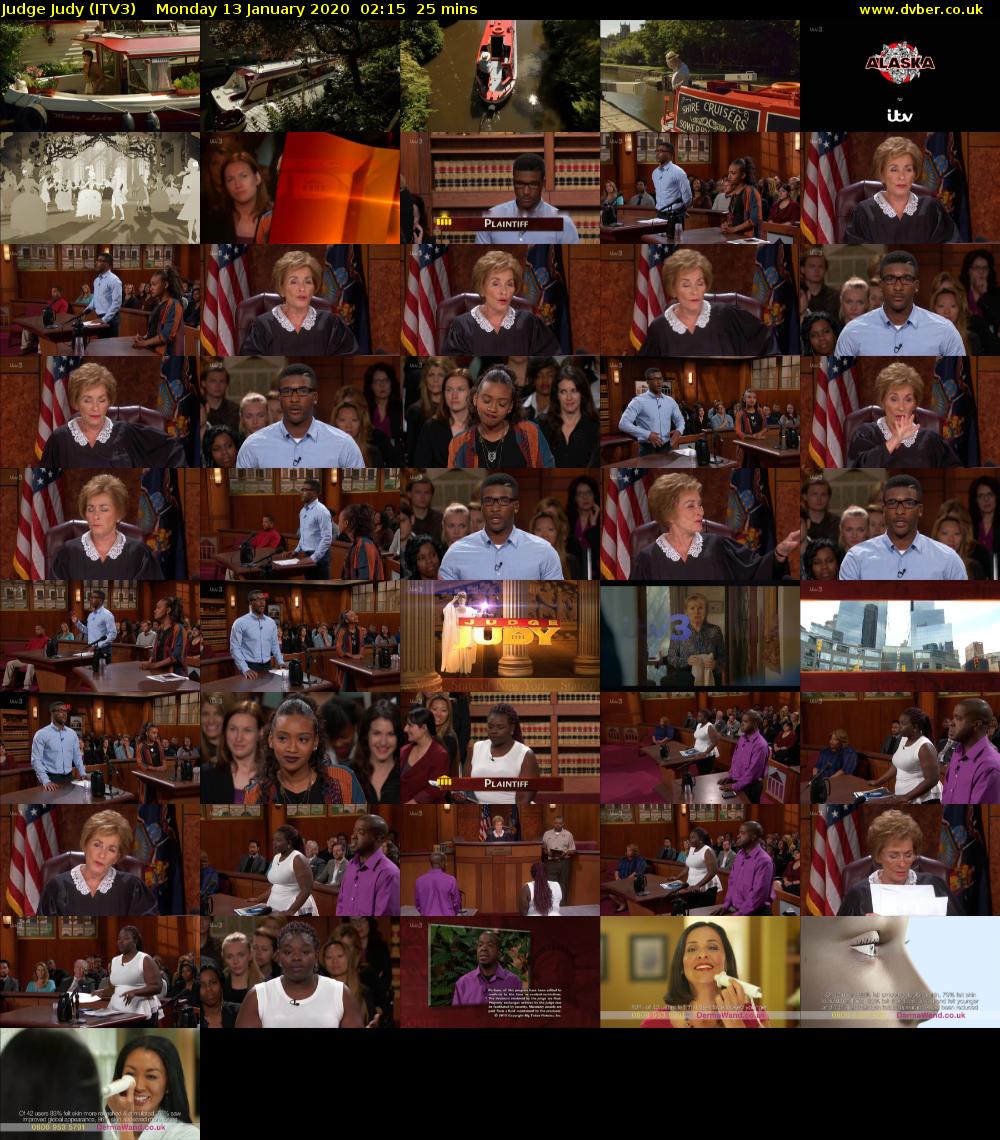 Judge Judy (ITV3) Monday 13 January 2020 02:15 - 02:40