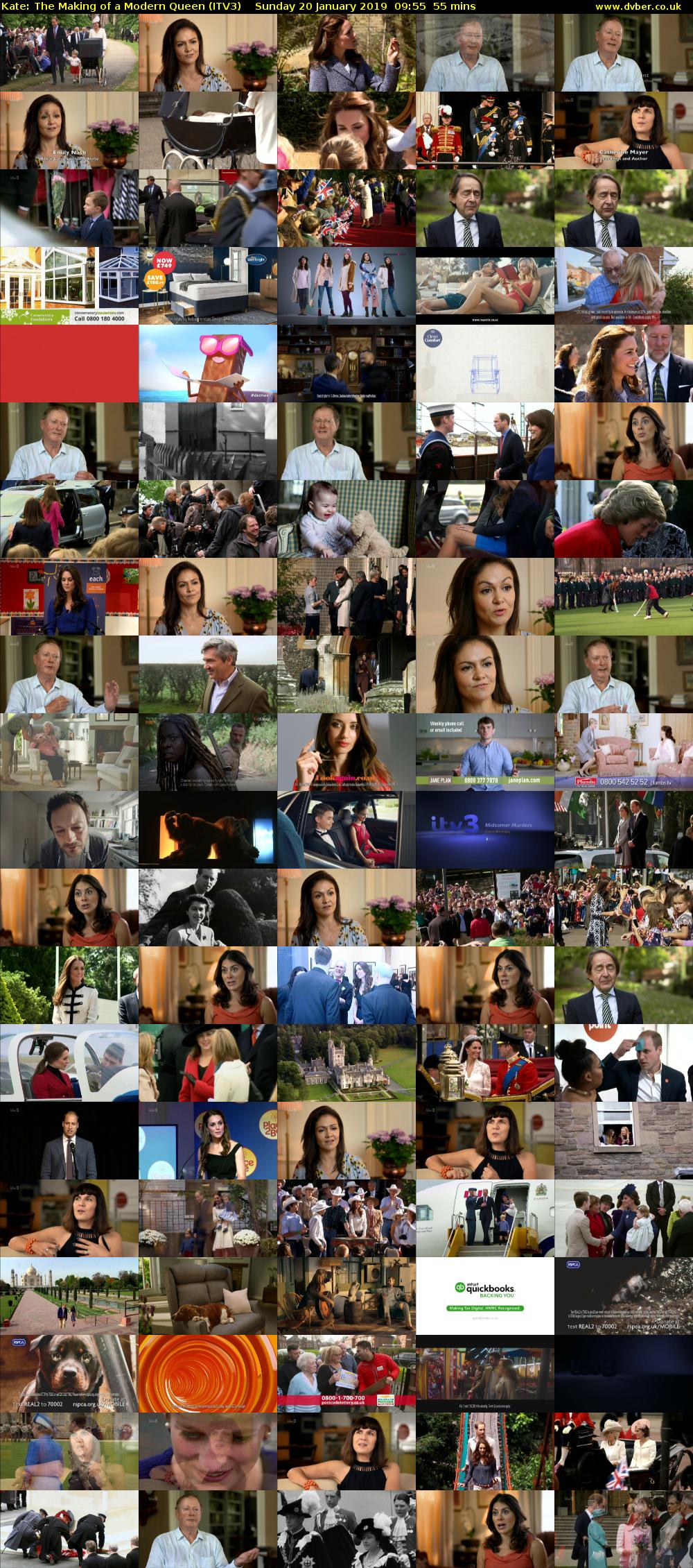 Kate: The Making of a Modern Queen (ITV3) Sunday 20 January 2019 09:55 - 10:50