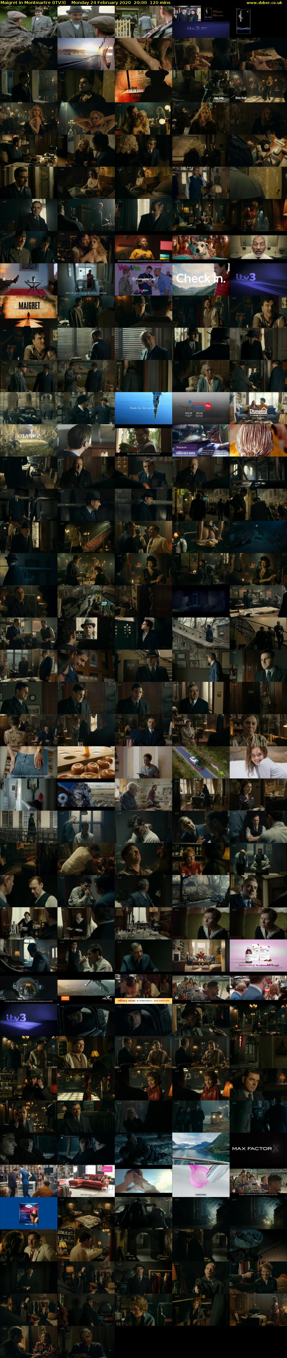 Maigret in Montmartre (ITV3) Monday 24 February 2020 20:00 - 22:00