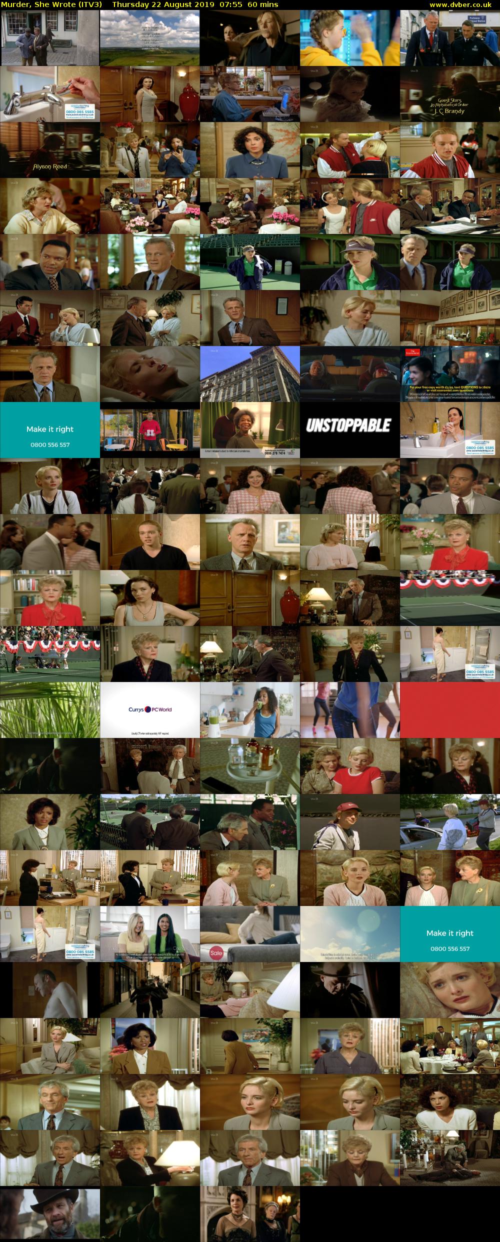 Murder, She Wrote (ITV3) Thursday 22 August 2019 07:55 - 08:55