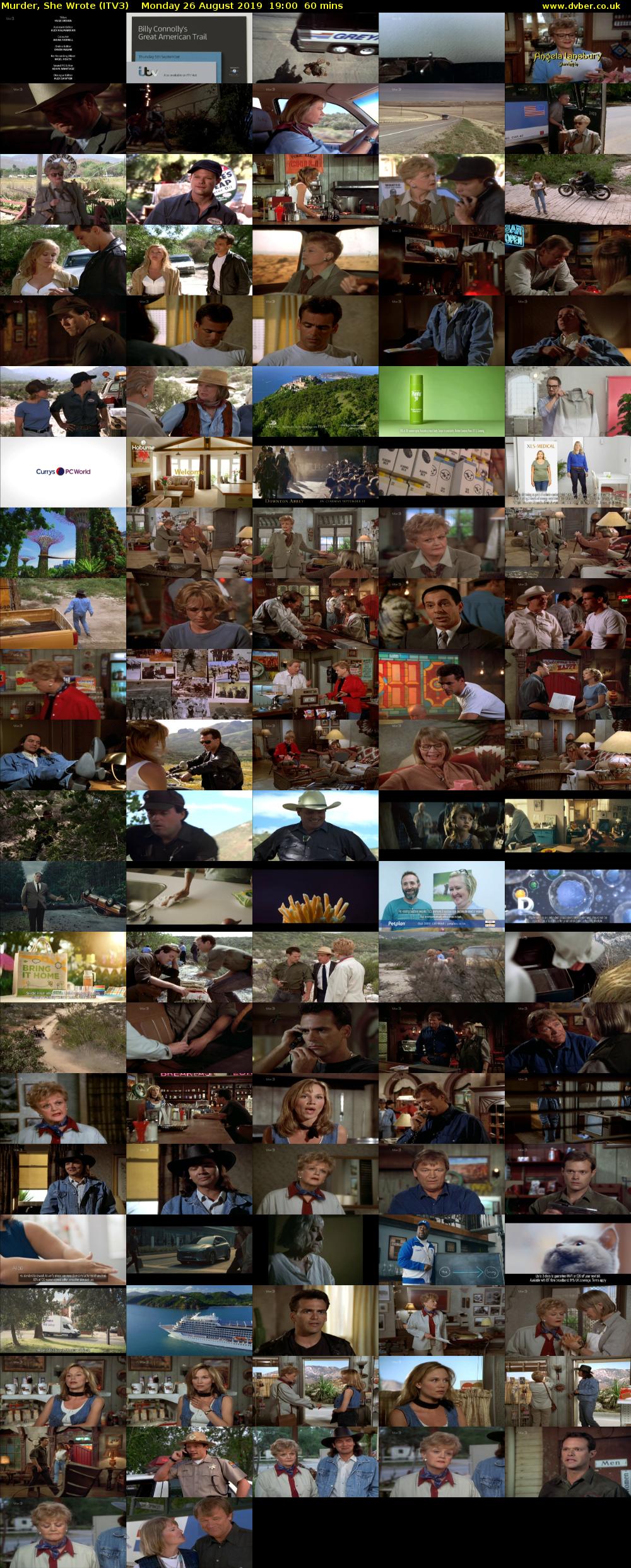 Murder, She Wrote (ITV3) Monday 26 August 2019 19:00 - 20:00
