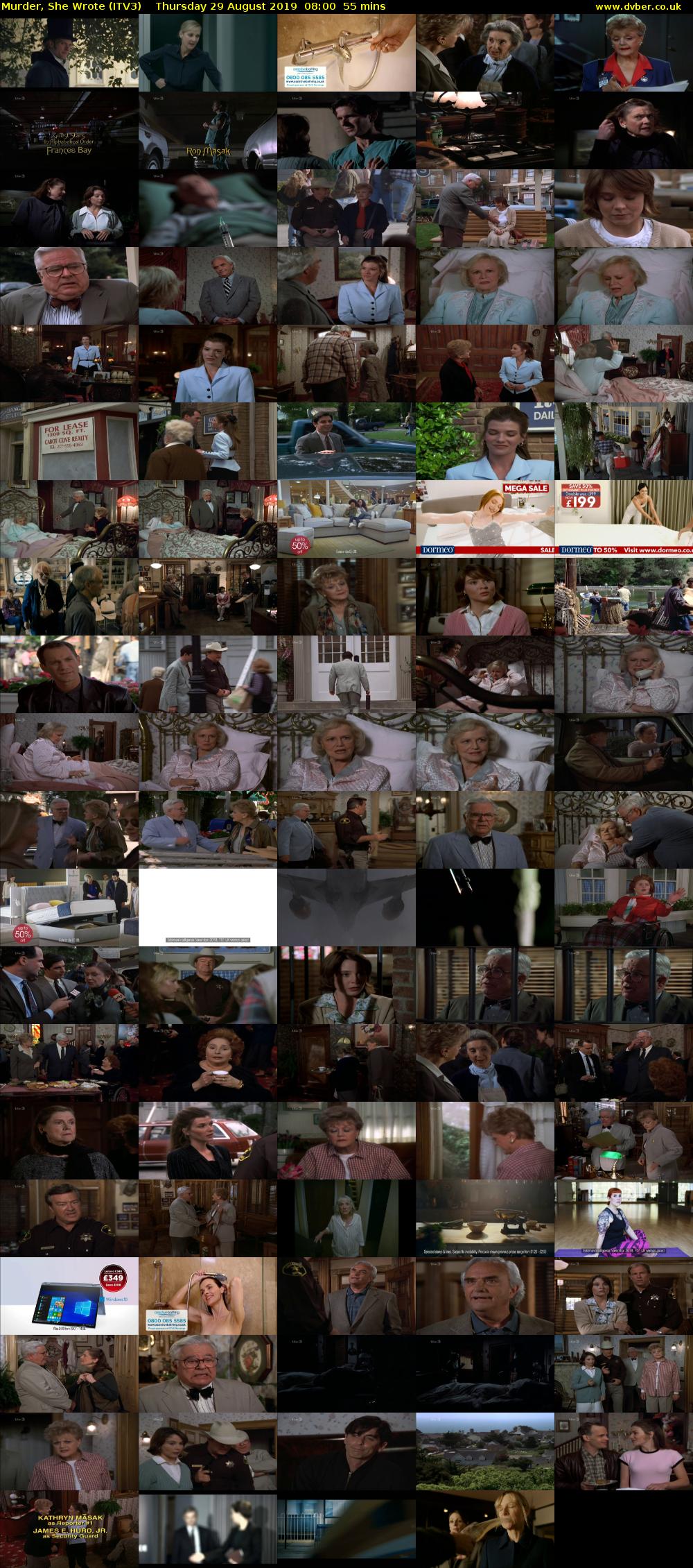 Murder, She Wrote (ITV3) Thursday 29 August 2019 08:00 - 08:55