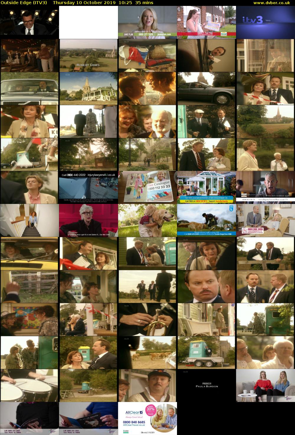 Outside Edge (ITV3) Thursday 10 October 2019 10:25 - 11:00