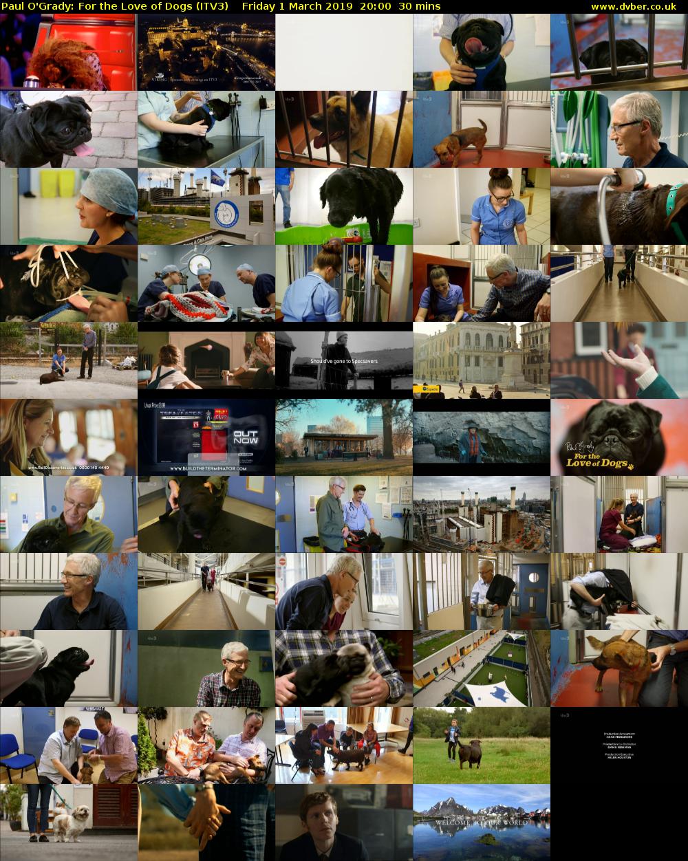 Paul O'Grady: For the Love of Dogs (ITV3) Friday 1 March 2019 20:00 - 20:30