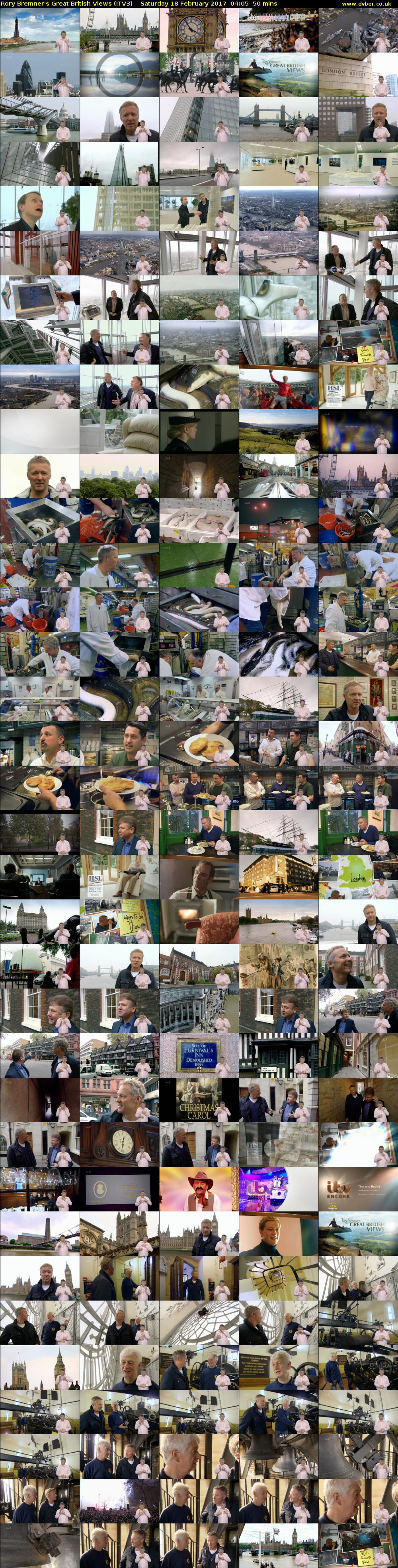 Rory Bremner's Great British Views (ITV3) Saturday 18 February 2017 04:05 - 04:55