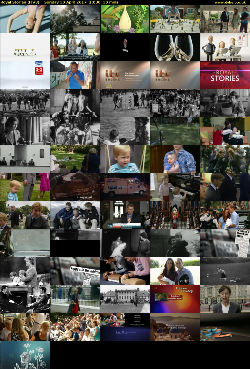 Royal Stories (ITV3) Sunday 30 April 2017 20:30 - 21:00