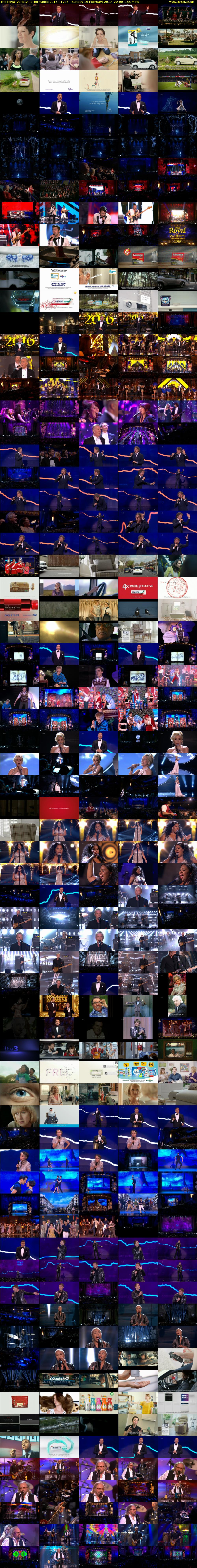 The Royal Variety Performance 2016 (ITV3) Sunday 19 February 2017 20:00 - 22:35